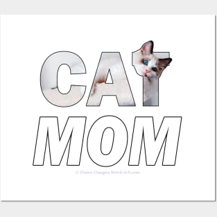 CAT MOM - siamese long hair cat oil painting word art Posters and Art